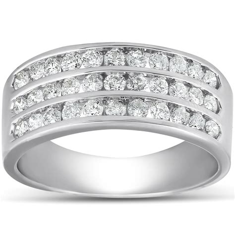 channel set diamond wedding band.